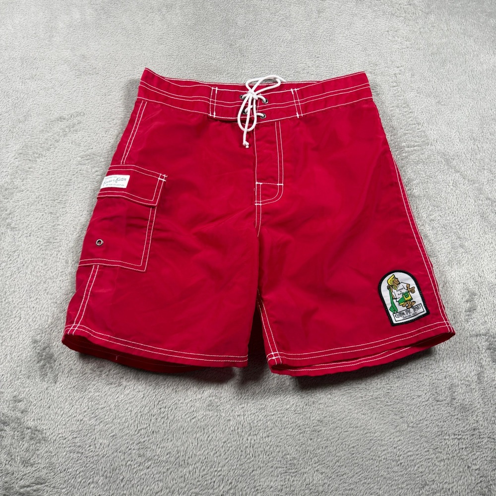 Kanvas by Katin Board Shorts‎ Mens 26 Red Heritage Collection Nylon Cargo Pocket